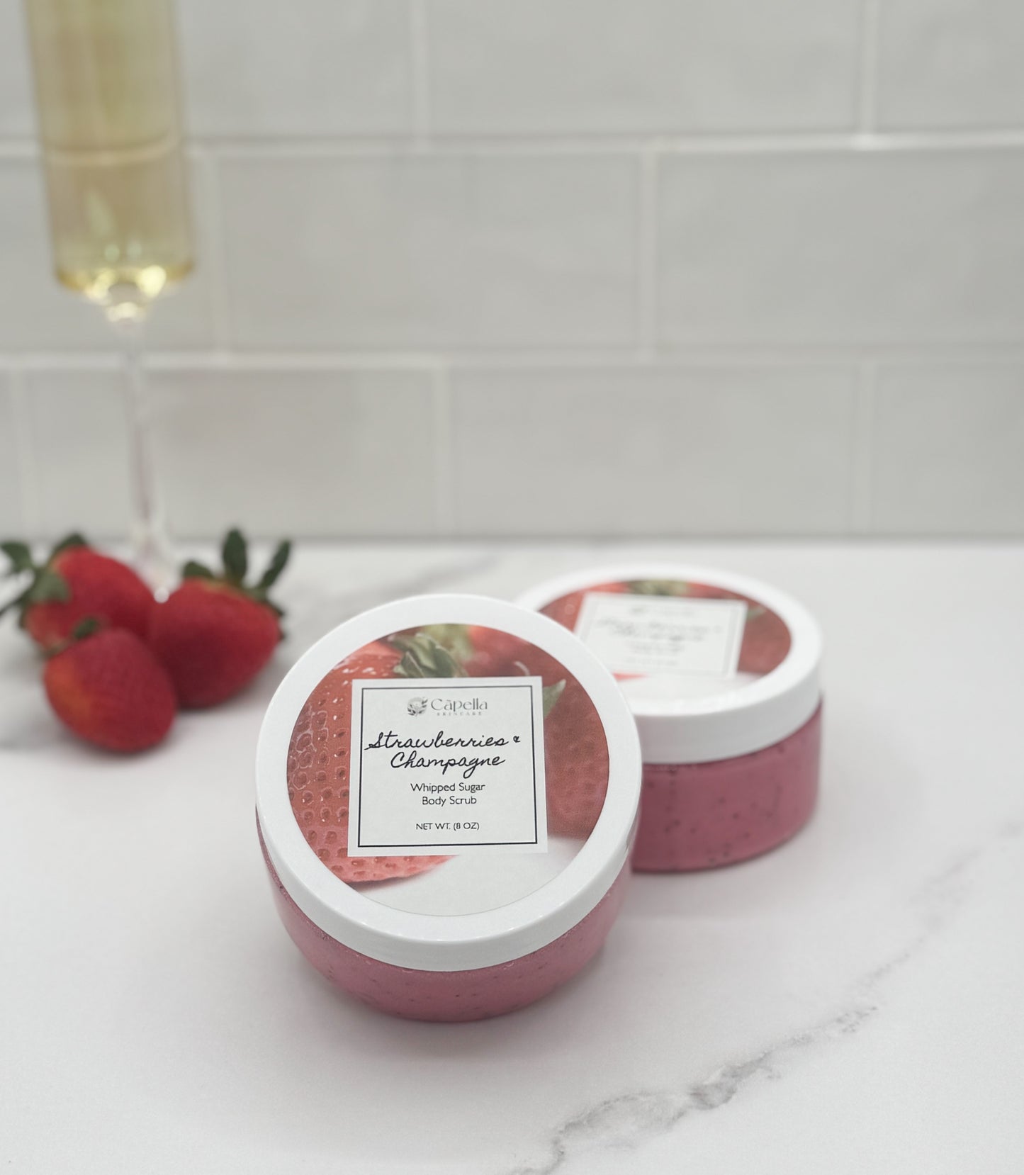 Strawberries & Champagne Whipped Soap Sugar Scrub