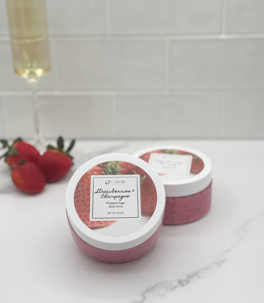 Strawberries & Champagne Whipped Soap Sugar Scrub